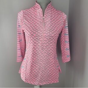 Jamie Sadock 34 sleeve pink Serpent top. NWT